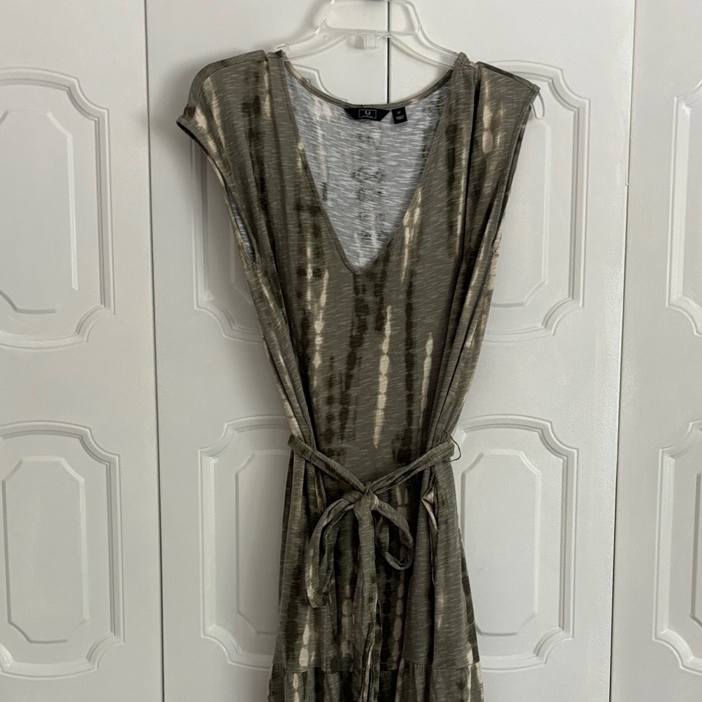 G by Giuliana Olive Tie-Dye Maxi Dress